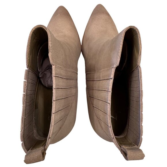 Marc Fisher Alva Size 9M Pointy Toe Bootie NWB Light Natural Suede $199 - Picture 15 of 16